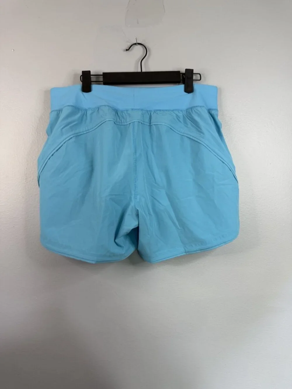 Lands End Womens Quick Dry Swim Shorts Size 10 Light Blue With Pockets